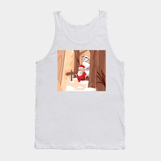 Santa with snow man Tank Top